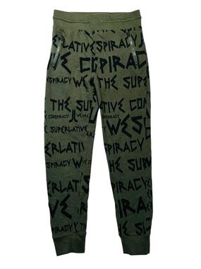Wesc Boys 12 Y Olive Green Sweatpants with‎ Logo Waist Tag